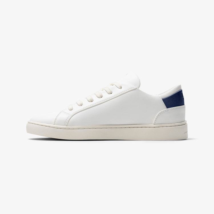 Women's Lace Up in White-Midnight Blue | Stain-Proof & Sustainable ...