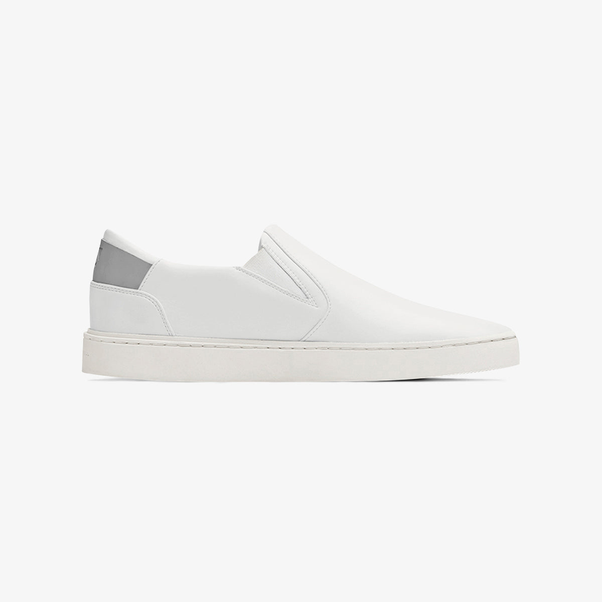 Women's Slip On in White-Grey | Sustainable & Stain-Proof - Thousand Fell